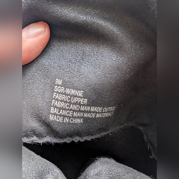 Sugar Black Over the Knee Boots with Tan Heel - Picture 6 of 6